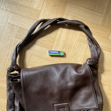 Sac à main cuir brun