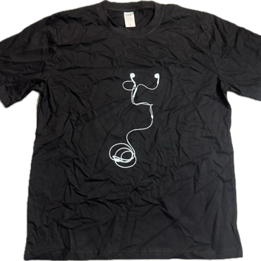 Camicia stampata con auricolari cablati Y2K L