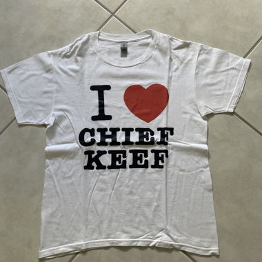T-shirt blanc I Love Chief Keef