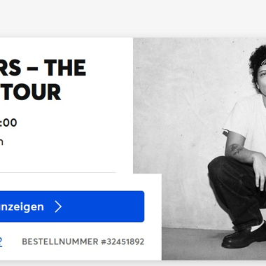 2x Bruno Mars Sitzplatz Berlin Olympiastadion