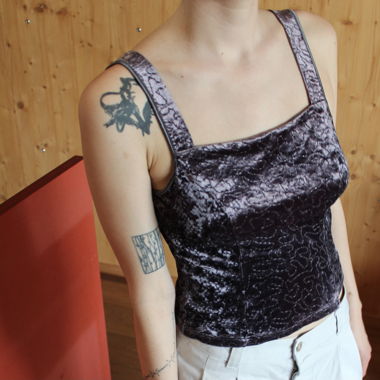 Purple velvet top