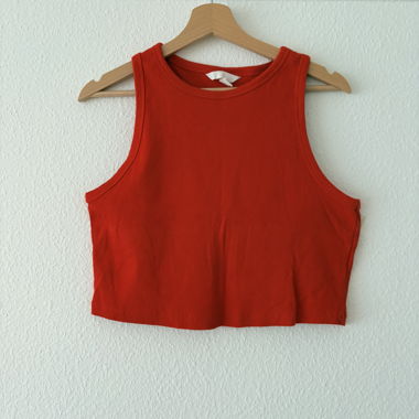 Rotes Crop-Top, H&M, Grösse XL