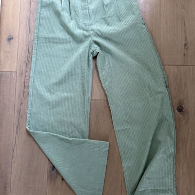 Pantalon taille haute léger vert menthe