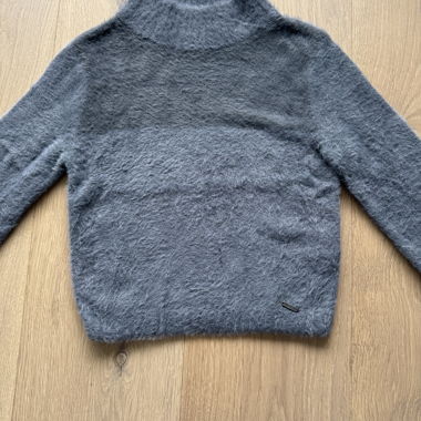 Pull duveteux gris (XS)