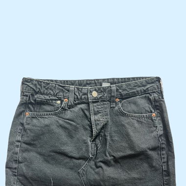 black denim mini skirt 