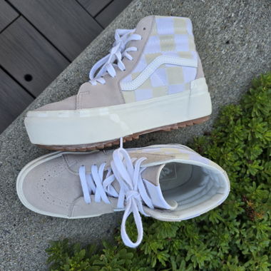 vans limited edition white plattform