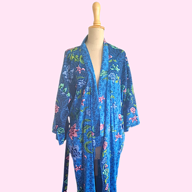 Magnifique Kimono robe de chambre coton batik