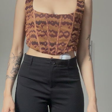 Patterned Crop Top