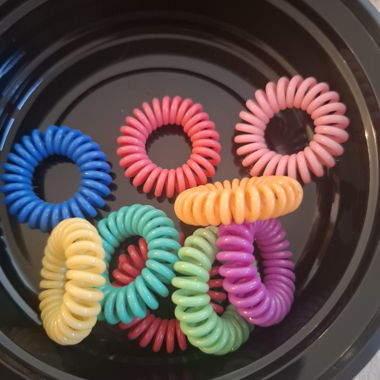 Set di elastici per capelli a spirale (8 pezzi)
