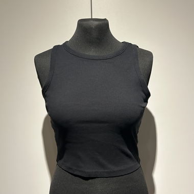 Basic Crop Top Schwarz