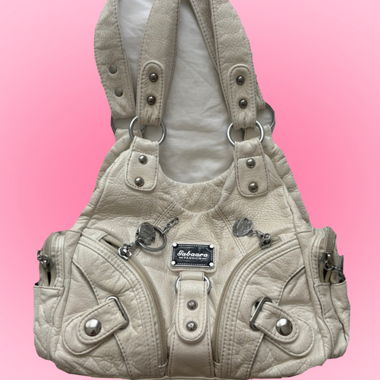 Cremeweisse y2k Leder-Handtasche