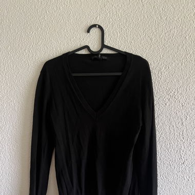 Langarm Shirt Schwarz