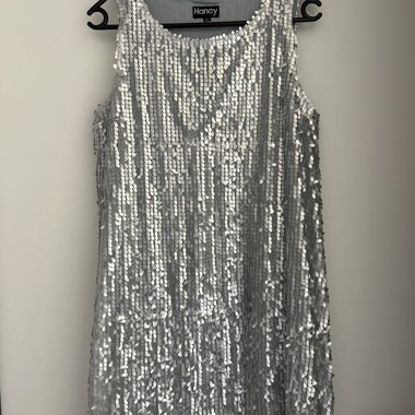 Abito Party con Paillettes Argentate