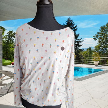 NAKETANO: sommerliches Top mit Print