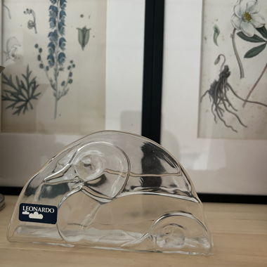 Porte-serviettes en verre à l’effigie d’un canard