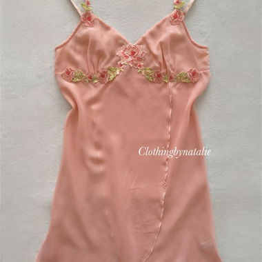 Soft Orange Transparenter Chiffon-Slip Grösse S