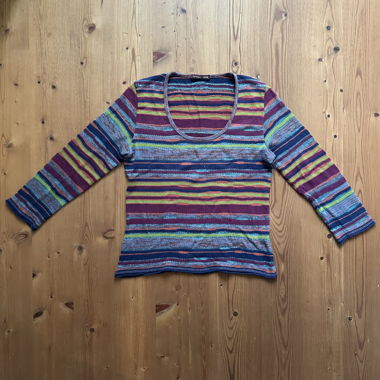 90er Grunge Indie Streifen Top