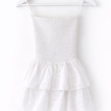 Weisses Trägerfreies Sommerkleid