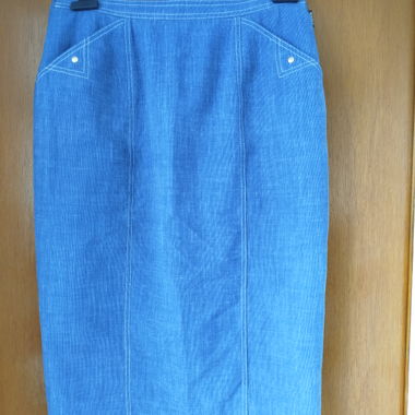Jupe droite weil coton imitation jeans