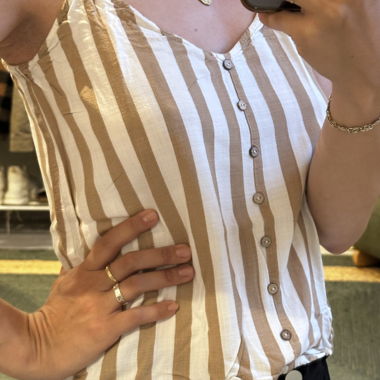 Striped Spaghetti Strap Top