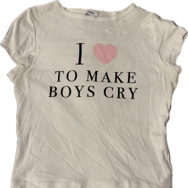 Subdued Top „i love to make boys cry“
