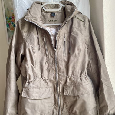 Veste d'extérieur beige Schöffel pour femmes, taille M