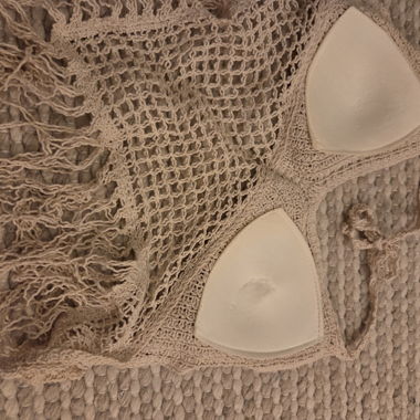 Haut en crochet beige