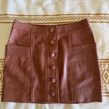 Mini jupe en cuir SEZANE
