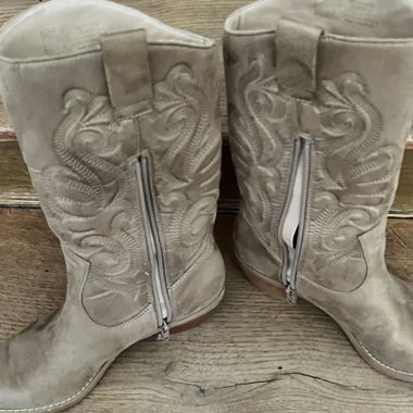 Stivaletti western beige
