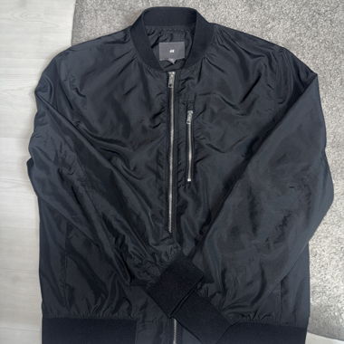 Black bomber jacket