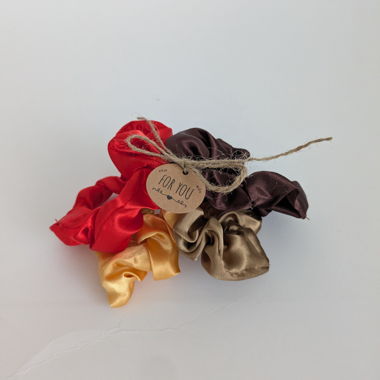 Satin Hair Scrunchie-Set