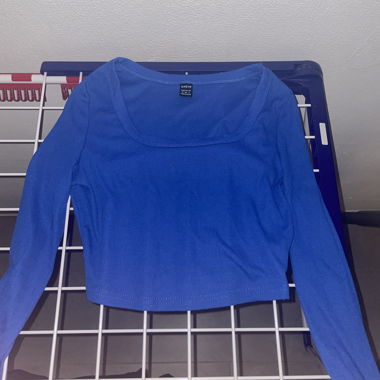 Blue Crop Top
