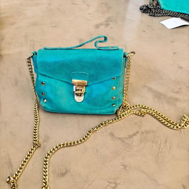 Petit sac à main turquoise