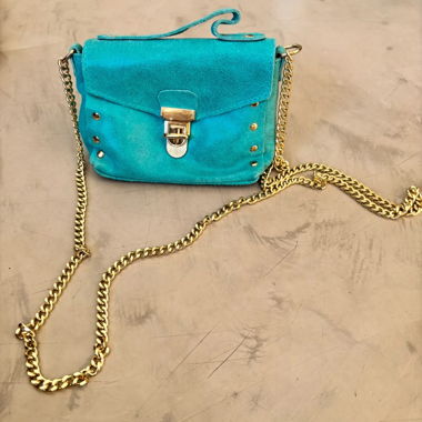 Petit sac à main turquoise