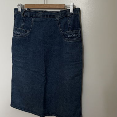 Midi-Jeansrock blau