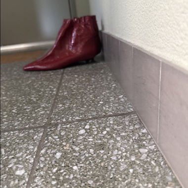 Rote Leder-Stiefeletten