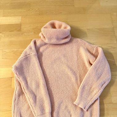 Cozy Pink Turtleneck Sweater