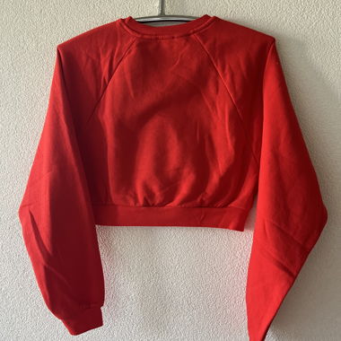 Red Money Heist Cropped Sweatshirt