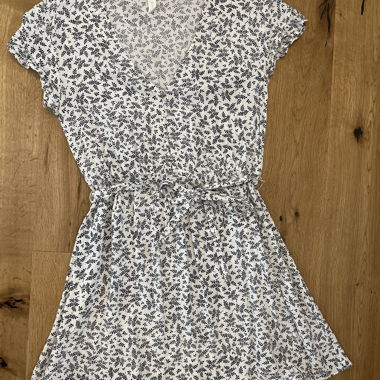 White Dress with Floral Pattern