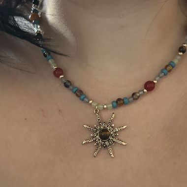hippie earthy boho necklace 