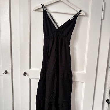 Schwarzes Boho Kleid