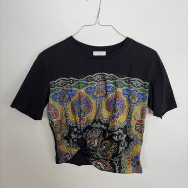 T-shirt crop grafico Sandro