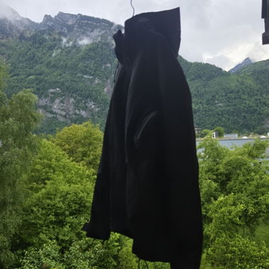 Felpa con cappuccio nera Baggy fit