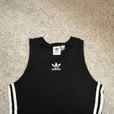 ADIDAS CROP TOP, BLACK