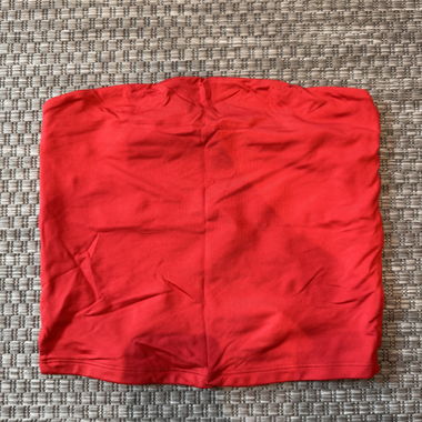 Top bandeau rosso Bershka