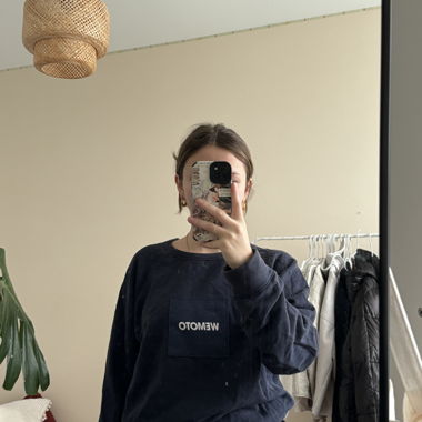 blue sweater