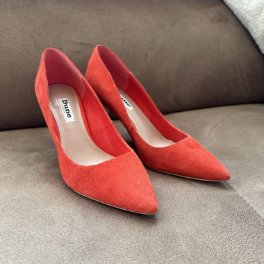 Escarpins orange-rouge de Dune London