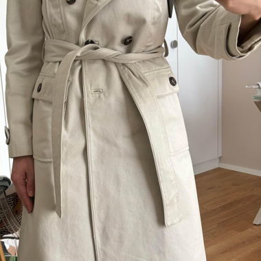 Trench beige double boutonnage