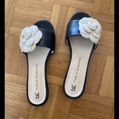 Fabio Rusconi Sommerschuhe, Schwarz/Beige