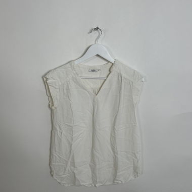 Blouse sans manches crème
